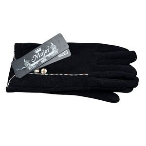 NWT Major Wear Company Black Gloves from London